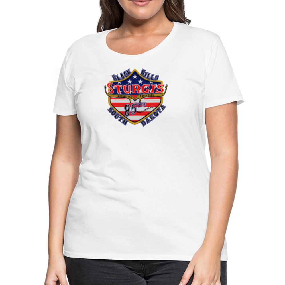 Women’s Premium 2025 Sturgis Motorcycle Rally T-Shirt - Front Print - white