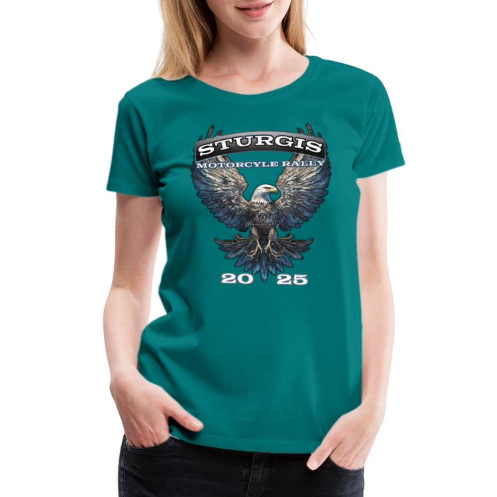Women’s Premium 2025 Sturgis Motorcycle Rally T-Shirt - teal