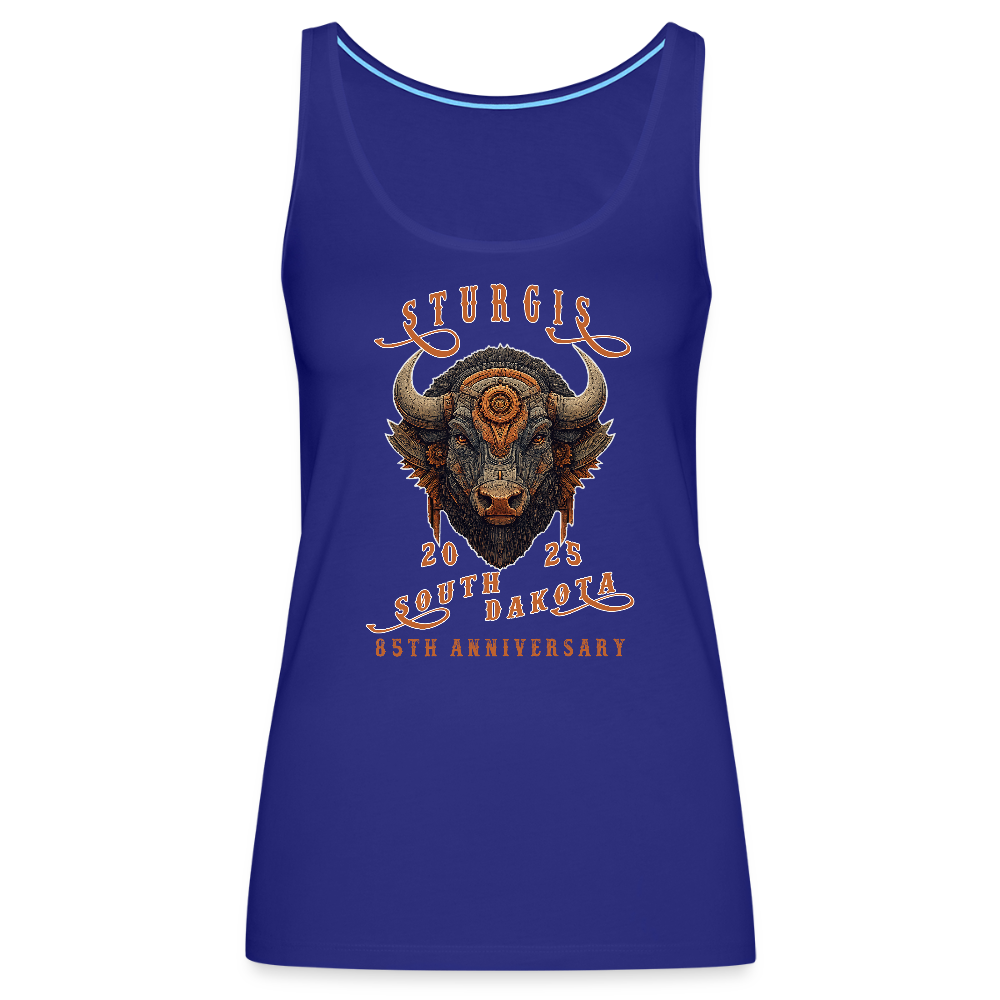 Women’s Premium 2025 Sturgis Motorcycle Rally Tank Top - Front Print - royal blue