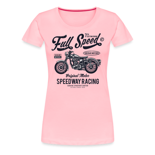 Vintage Women’s Premium Motorcycle T-Shirt - pink