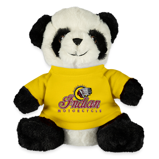 Indian Motorcycle Biker Panda - yellow