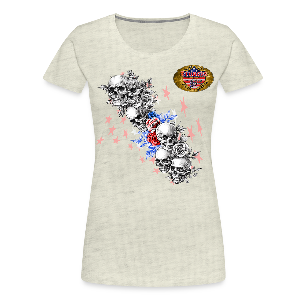 Women’s Premium 2025 Sturgis Motorcycle Rally T-Shirt - heather oatmeal