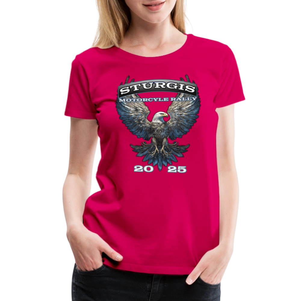 Women’s Premium 2025 Sturgis Motorcycle Rally T-Shirt - dark pink