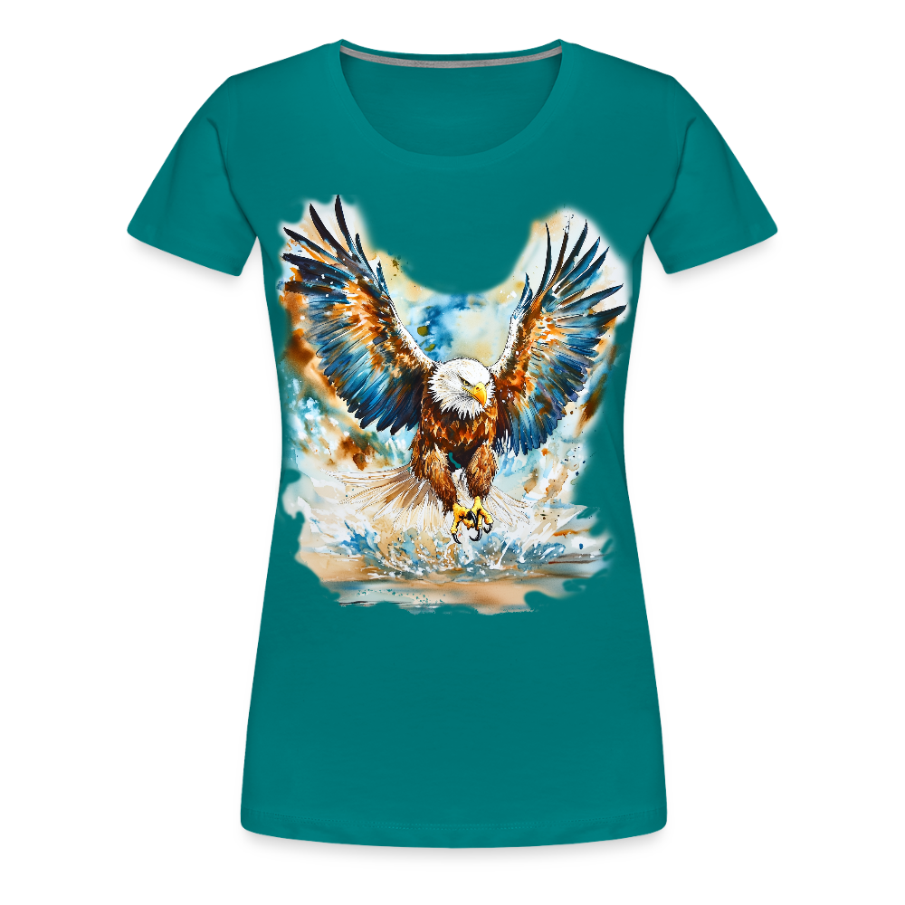 Soaring Spirit – Premium Women’s Eagle Tee - Front Print - teal