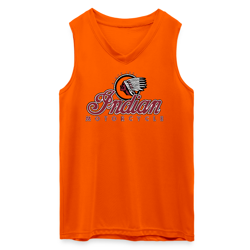 Indian Motorcycle Ladies' Sleeveless Wicking Attain Jersey - Front Print - orange