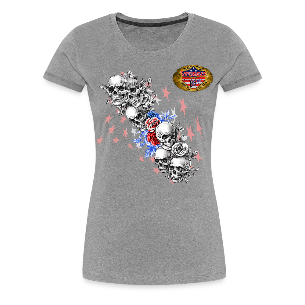 Women’s Premium 2025 Sturgis Motorcycle Rally T-Shirt - heather gray