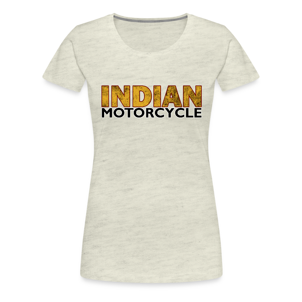 Vintage Dreamcatcher Indian Motorcycle Women’s Premium Tee – Soft Cotton Blend – Biker-Inspired Design - heather oatmeal