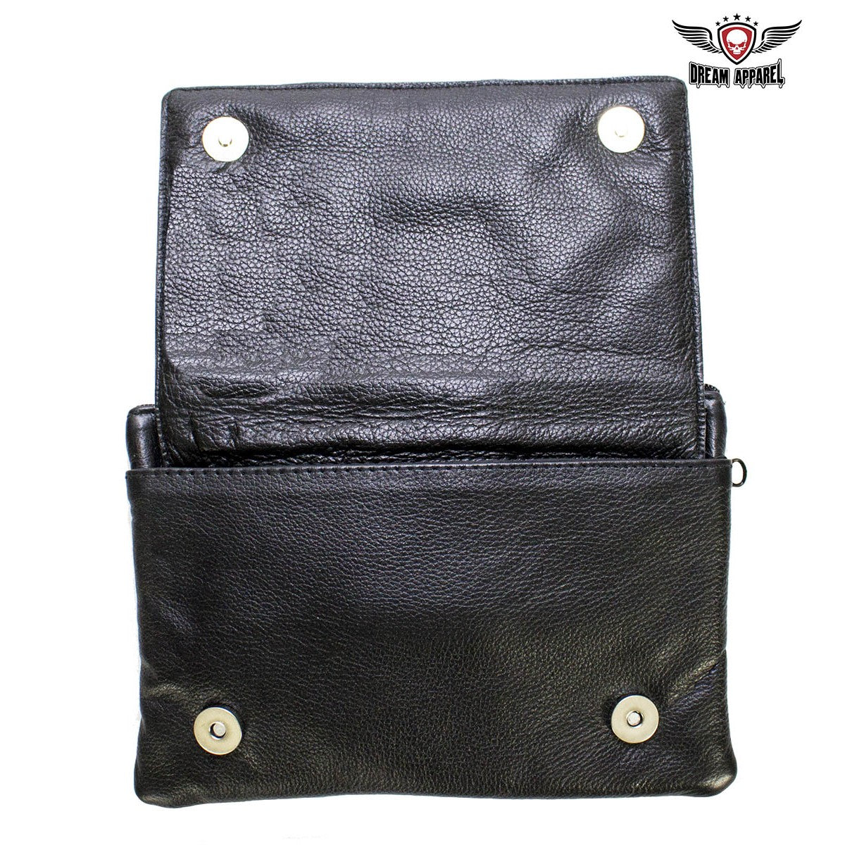 Studded Naked Cowhide Leather Gun Holster Belt Bag with Pink & Silver Eagle