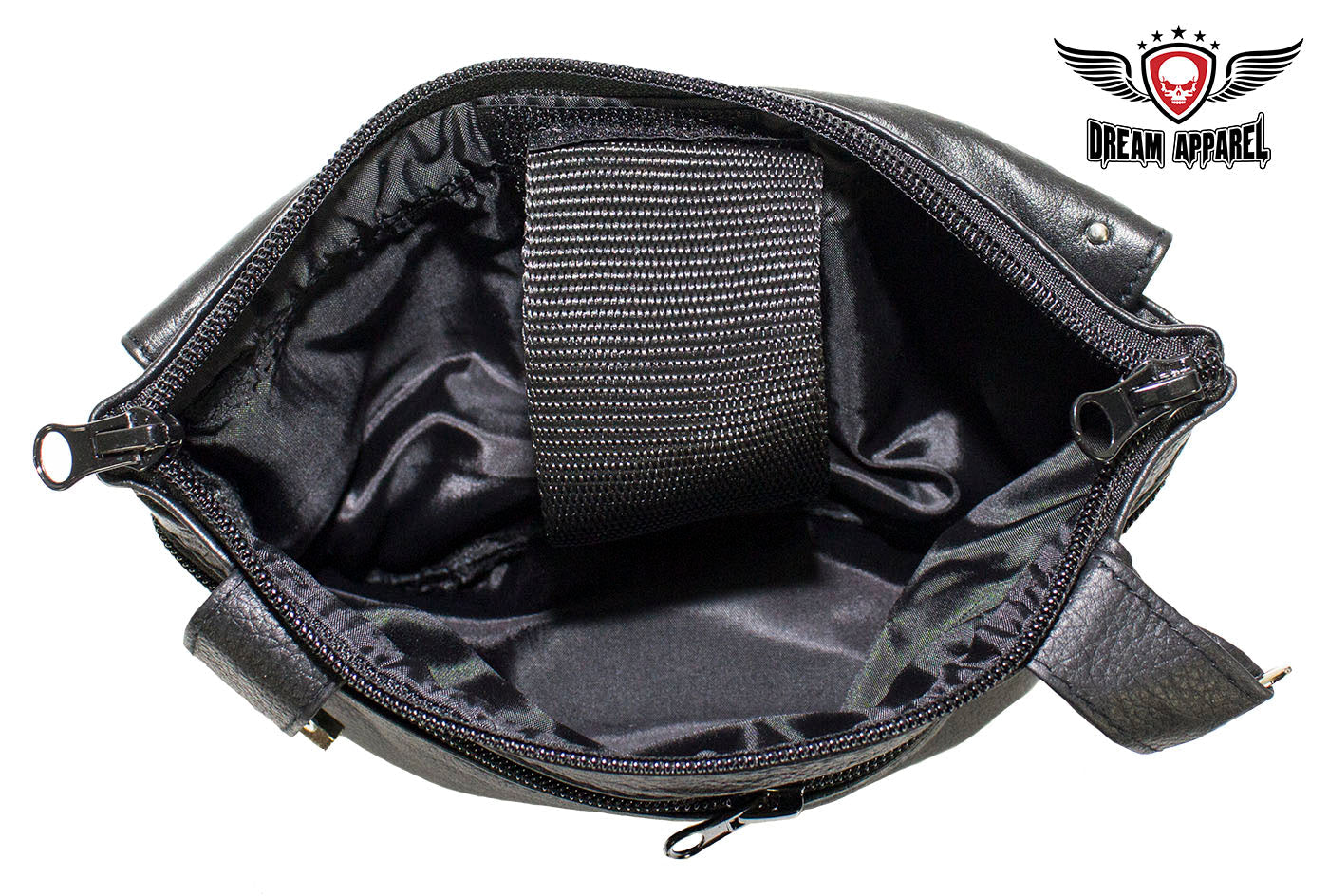 Black All Naked Cowhide Leather Gun Holster Belt Bag