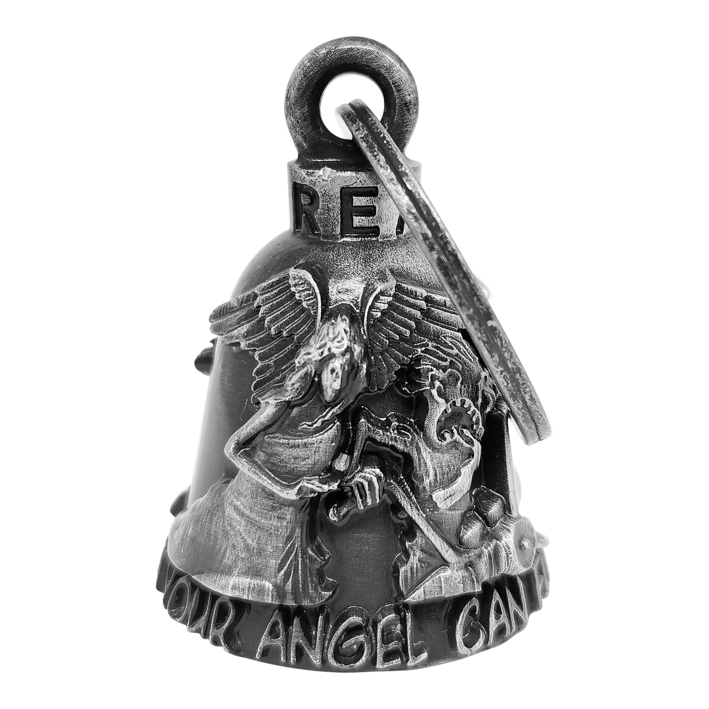 Dream Apparel Never Ride Faster than Your Angel can Fly Motorcycle Bell  for Good Luck and in 3-D