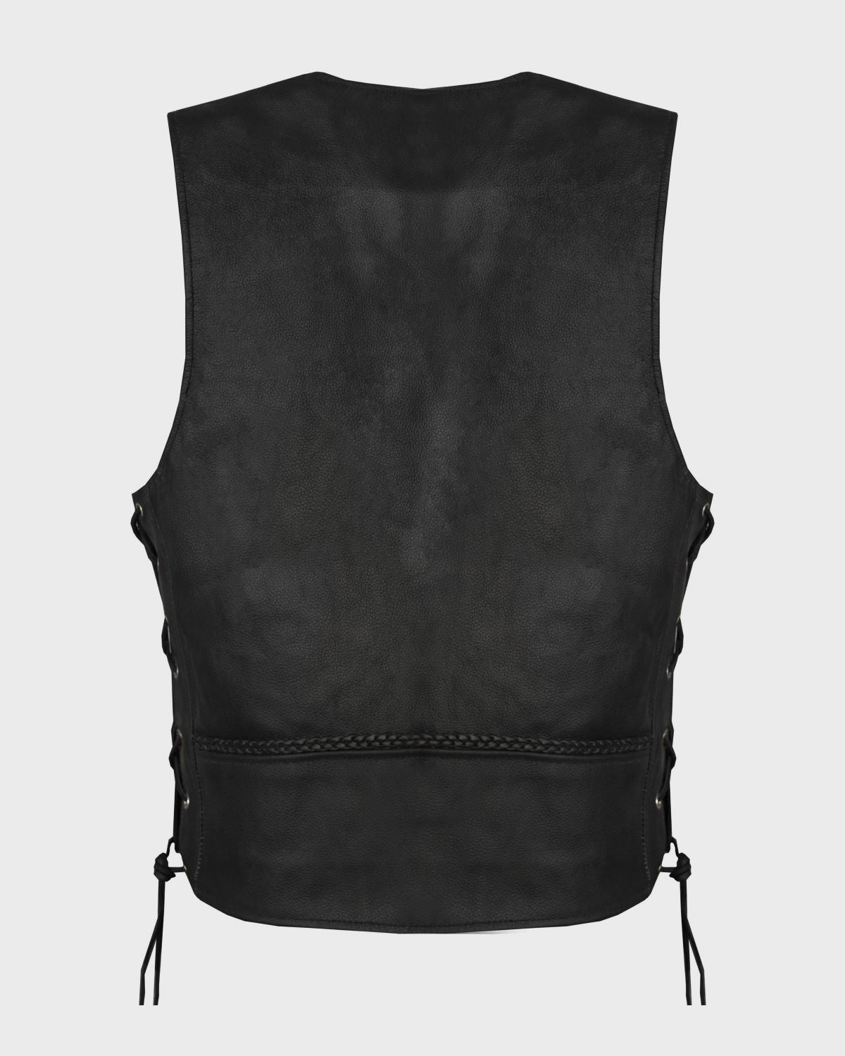 Men's Leather Vest With Buffalo Nickel Snaps